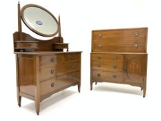 Edwardian mahogany dressing chest,