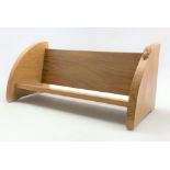 Thompson of Kilburn 'Mouseman' oak book trough with carved mouse signature H20cm x W45cm x D20cm