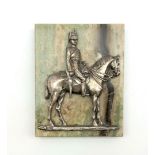 Silver statuette of a mounted Corporal of Horse of the Sherwood Rangers Yeomanry Cavalry,