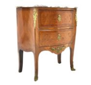 20th century Louis XV style Kingwood bow fronted commode,