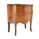 20th century Louis XV style Kingwood bow fronted commode,