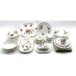 Royal Worcester 'Evesham' pattern tableware including butter dish, avocado bowls, plates,