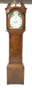 Early 19th century oak long case clock,