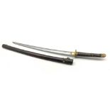 Second World War Japanese officers Katana sword with earlier blade,