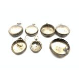 Six sterling silver hallmarked pocket watch cases and another stamped '800' (7) Condition