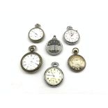 Six pocket watches including 'Nirvana Non Magnetic', 'Federal',