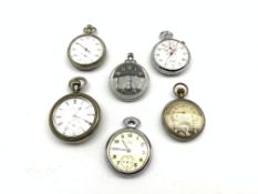 Six pocket watches including 'Nirvana Non Magnetic', 'Federal',