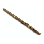 Early19th Century boxwood and ivory mounted flute by D'Almaine, late Soho Square London L51cm,