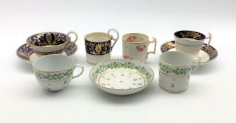 Early 19th Century Derby trio of tea cup,