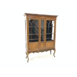 Edwardian mahogany display cabinet,