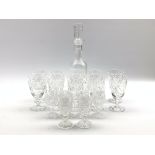 Waterford Lismore pattern decanter and stopper H33cm,