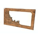 20th century Arts and Crafts copper framed mirror,