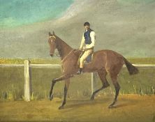 English School circa 1840 - Racehorse with jockey up,