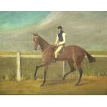 English School circa 1840 - Racehorse with jockey up,