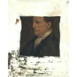 Unsigned early 19th Century head and shoulders oil portrait on canvas of a gentleman,