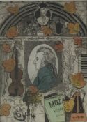 Hilary Adair (b1943) - 'Mozart -A Memorial' artist signed limited edition print dated '91 6/75.