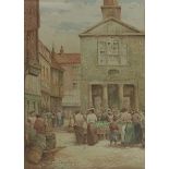 British School (19th/20th Century) "Market Day, Whitby" watercolour,