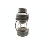 Ships' lantern by 'Wiggins & Sons', in cast metal case,