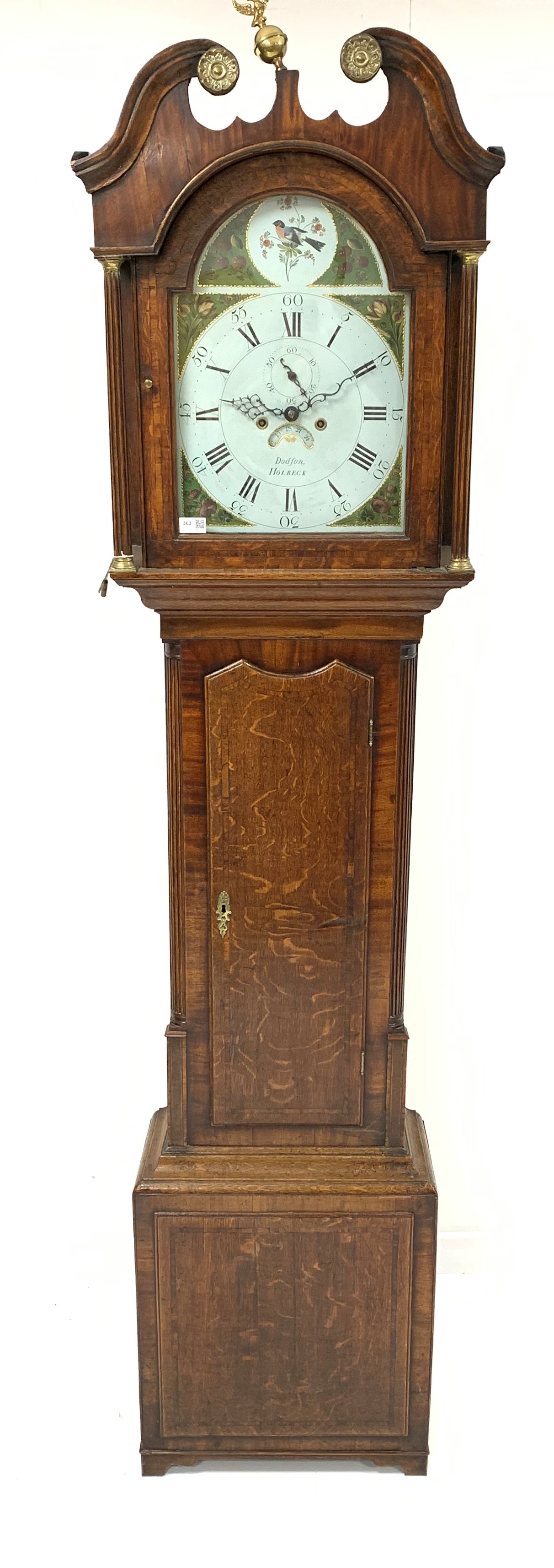 Early 19th century oak long case clock, - Image 5 of 10