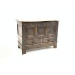 18th century oak mule chest,