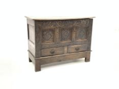 18th century oak mule chest,