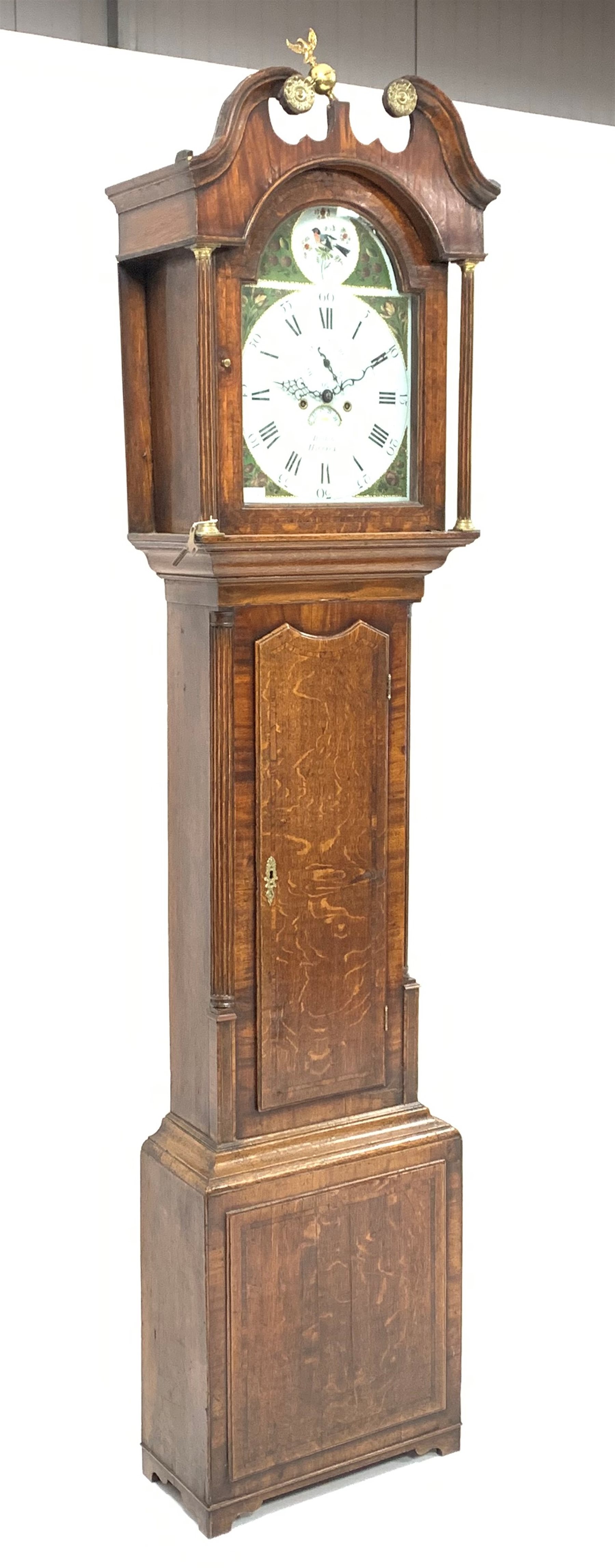 Early 19th century oak long case clock, - Image 8 of 10