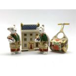 Royal Crown Derby 'Georgian Town House' paperweight with ceramic stopper,