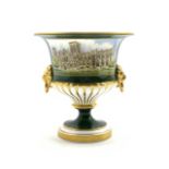 Royal Worcester limited edition campana shape urn to commemorate the restoration of York Minster,