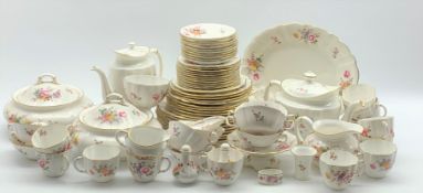 Royal Crown Derby 'Derby Posies' pattern tea and dinner ware comprising eight dinner plates,