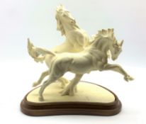 Royal Worcester group 'Galloping Horses' by Doris Lindner No.