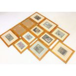 Arthur Rackham - a group of ten prints in maple frames and three further matching frames