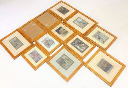 Arthur Rackham - a group of ten prints in maple frames and three further matching frames