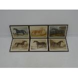 Hunt after Herring - Set of six early 19th Century aquatints of racehorses, 2 proofs,