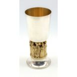 Elizabeth II silver and silver gilt limited edition goblet commemorating the ninth centenary of