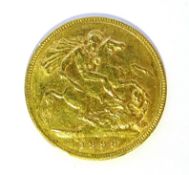 1898 gold half sovereign Condition Report & Further Details <a href='//www.