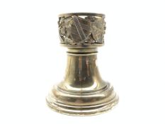 York Minster limited edition silver dwarf candlestick,