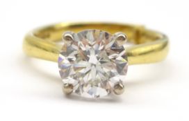 18ct gold single stone diamond ring hallmarked, diamond approx 1.