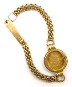 9ct gold watch case and bracelet,