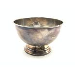 Silver circular bowl on a short pedestal foot D14cm x H9cm Sheffield 1972 7.