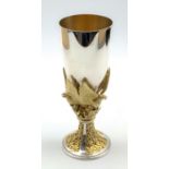 Elizabeth II silver and silver gilt limited edition goblet to commemorate the Royal Wedding in 1981