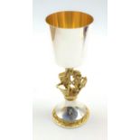 Elizabeth II silver and silver gilt limited edition 'Herald's Goblet' commemorating the