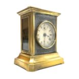 German Junghans brass cased musical alarm clock,