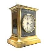 German Junghans brass cased musical alarm clock,