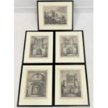 I Halfpenny set of five early 19th Century engravings of the York Bars Condition Report &