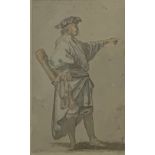 Style of Paul Sandby, watercolour of an overseer,