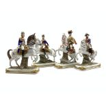 Set of four Scheibe-Alsbach cavalry figures Le Prince Eugene, Ney,