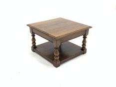Titchmarsh and Goodwin 20th century oak coffee table,