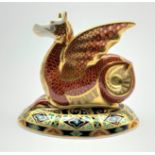 Royal Crown Derby limited edition paperweight modelled as The Wessex Wyvern from the Heraldic