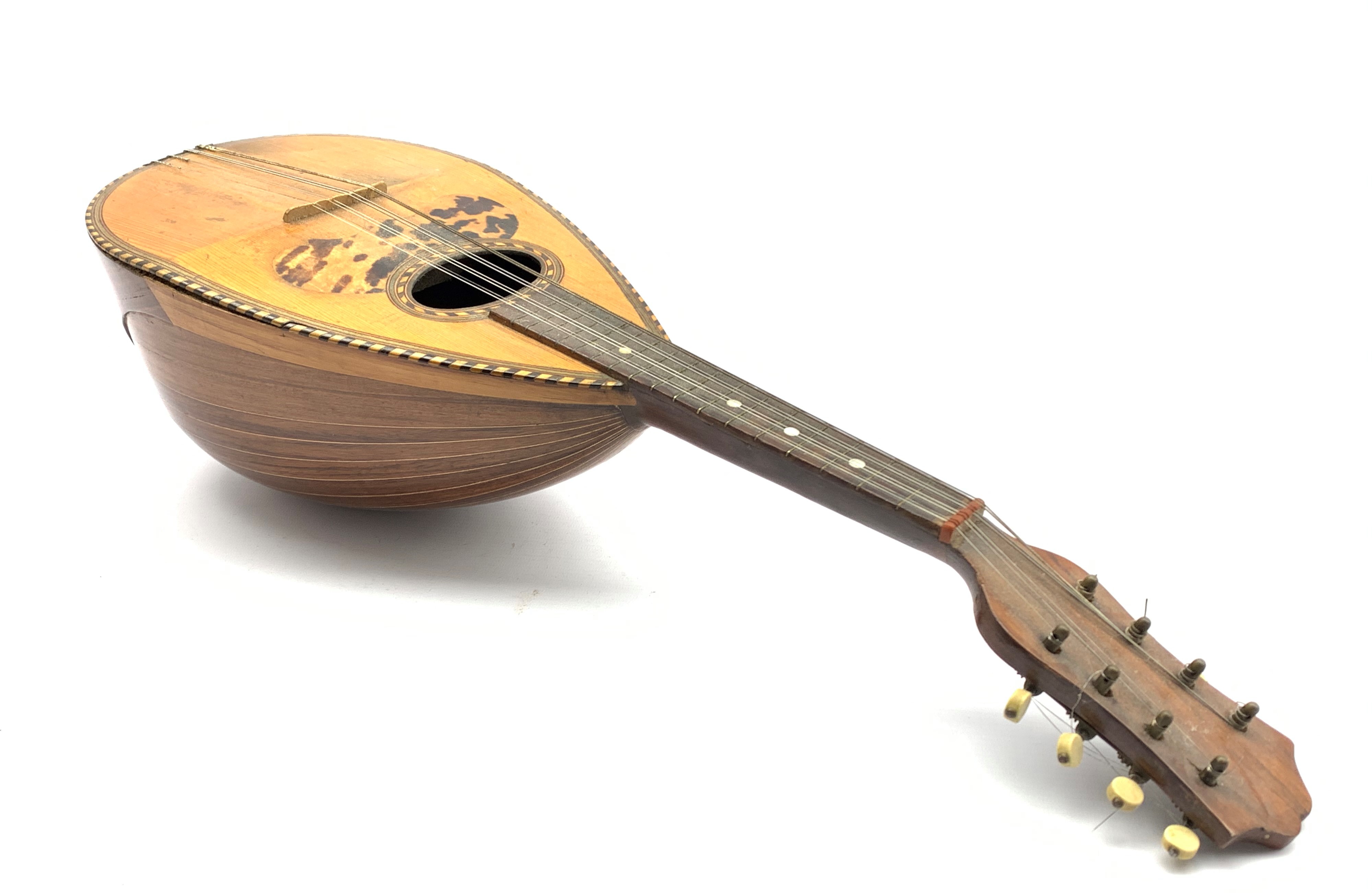 Italian eight string bowl back mandolin with rosewood back Condition Report & Further - Image 2 of 2