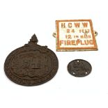 Cast metal plaque inscribed 'Great Western Railway Company',